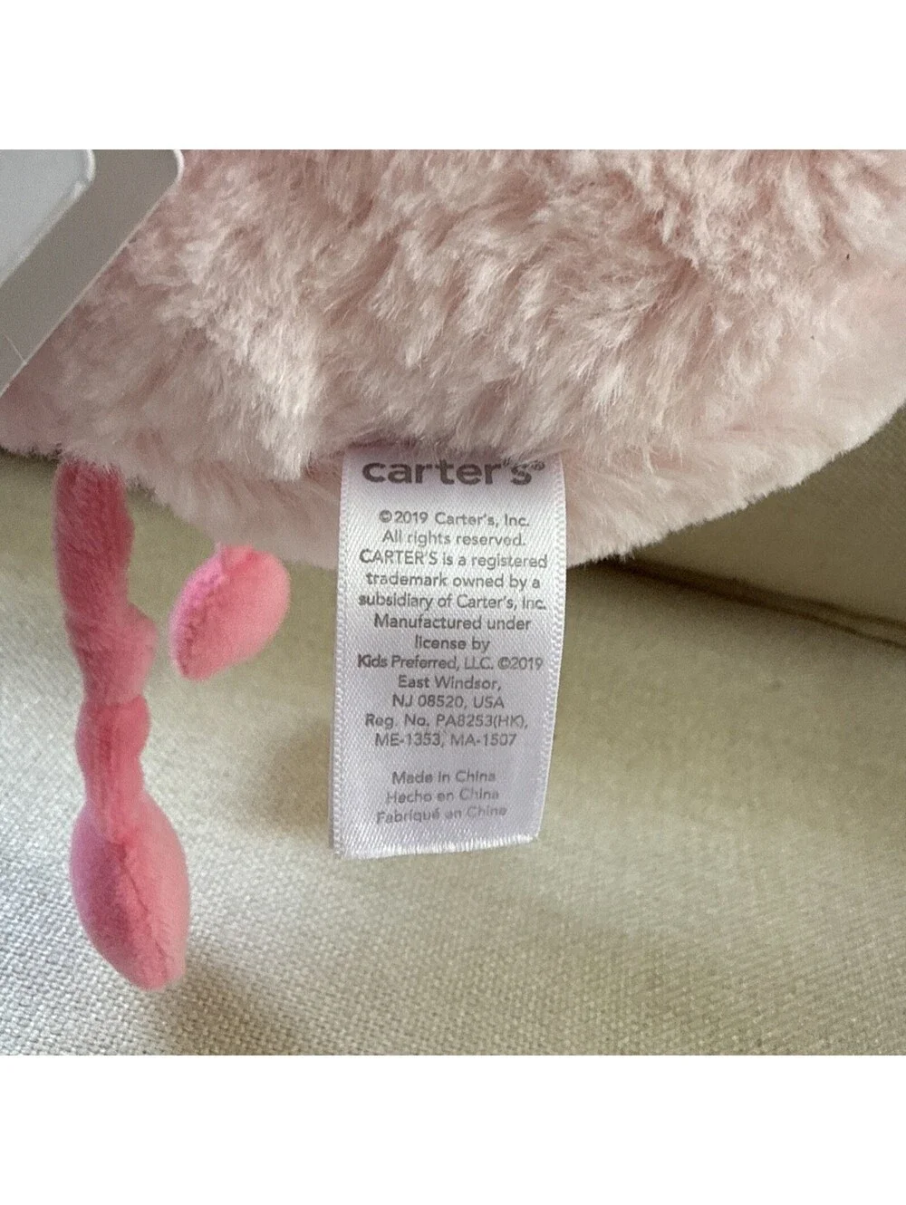 Carter's Pink Flamingo Bird 8